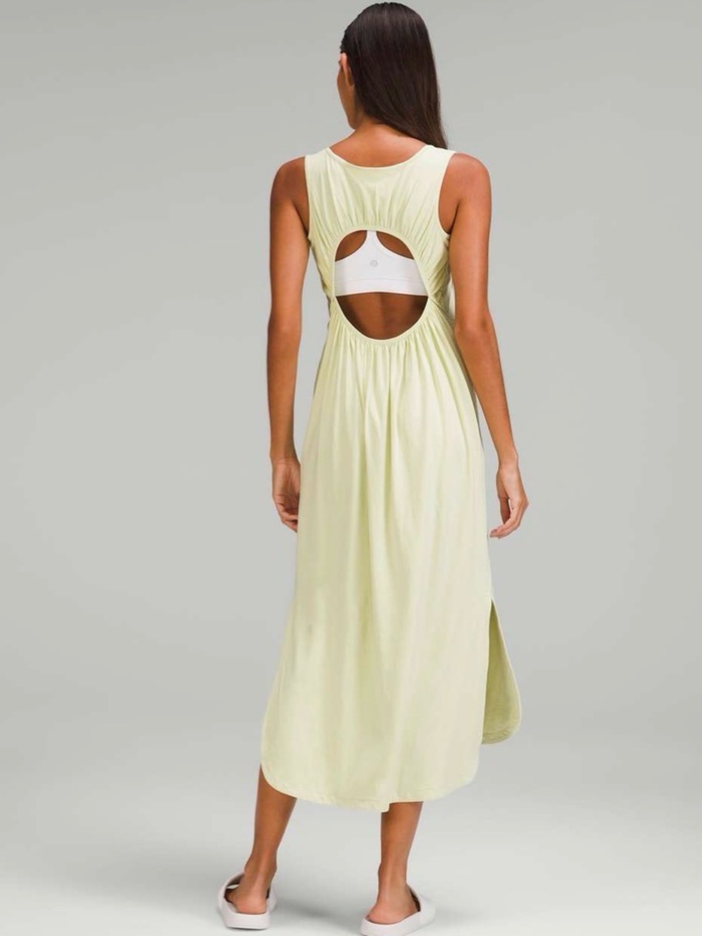 Lululemon Pima Cotton Open-Back Midi Dress Size 8